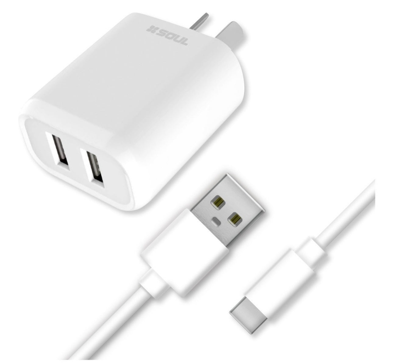 Cargador Tipo C Alternativo Carga Rápida Doble USB