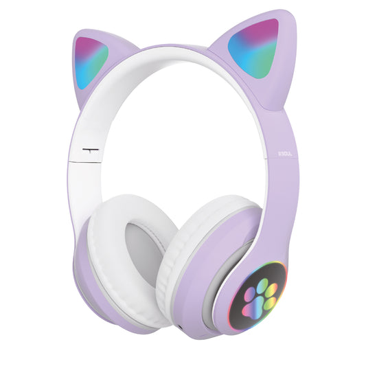 Auriculares Bluetooth Gatito c/Luces